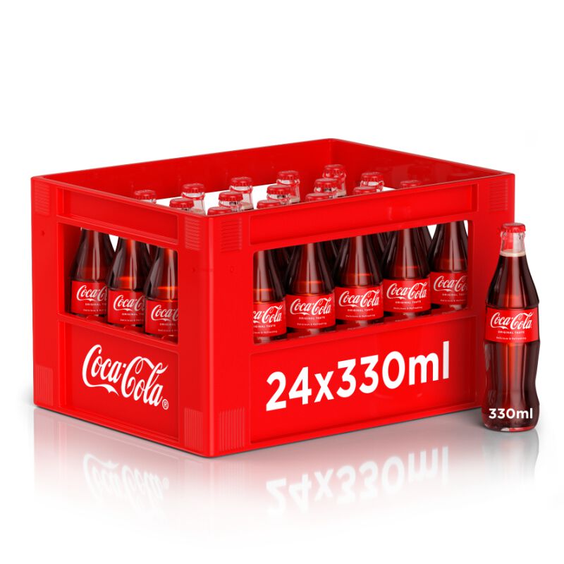 Coca-Cola classic Harass 24 x 0.33l Glas, large