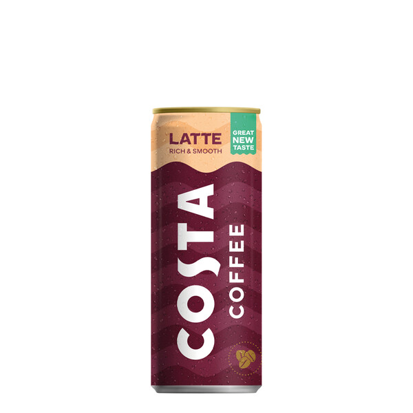 Costa Coffee Latte 12 x 0.25l canette, large