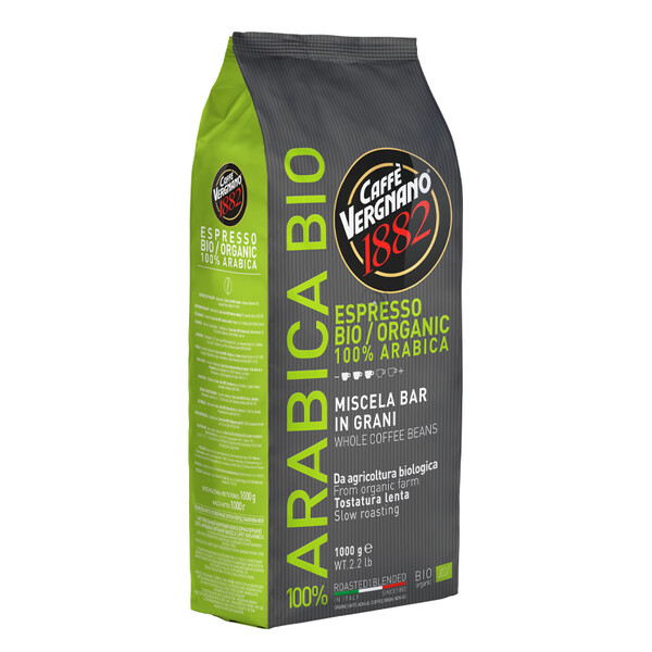 Vergnano Arabica Bio coffee beans 1 x 1kg bag, large