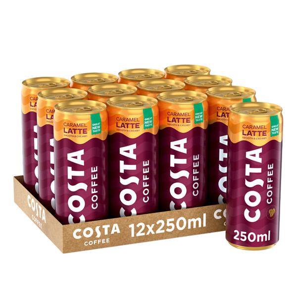 Costa Coffee Caramel Latte 12 x 0.25L canette, large