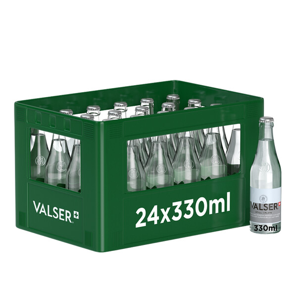 Valser Still crate 24 x 0.33l glass, large