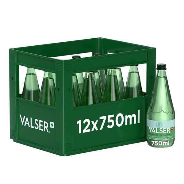 Valser Pétillante caisse 12 x 0.75l verre, large