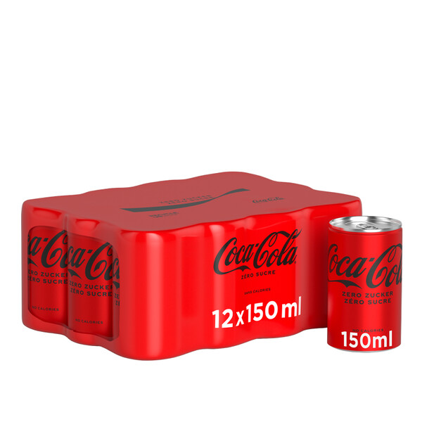 Coca-Cola zero sucre 12 x 0.15l canette, large