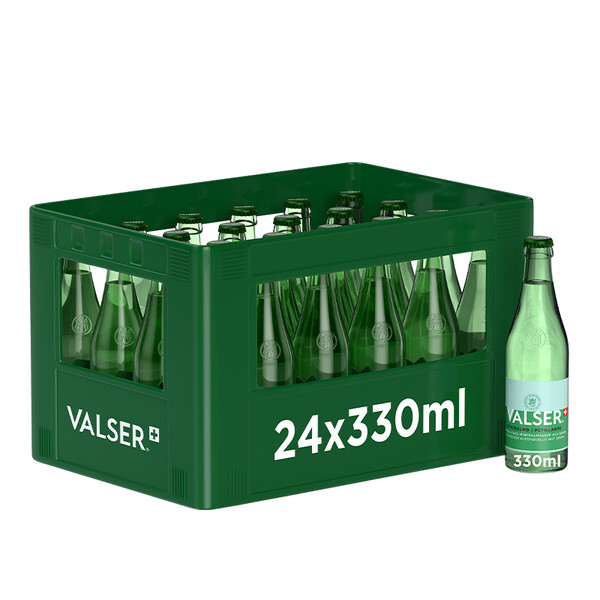 Valser Prickelnd crate 24 x 0.33l glass, large