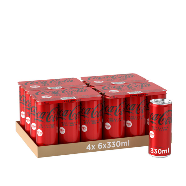Coca-Cola zero sucre 24 x 0.33l canette, large