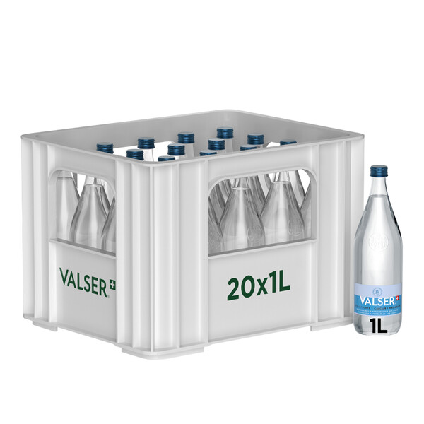 Valser Still Calcium + Magnesium Harass 20 x 1.0l Glas, large